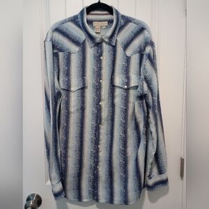 The Territory Ahead Men’s XL Pearl Snap Western Shirt - Jacquard Cotton